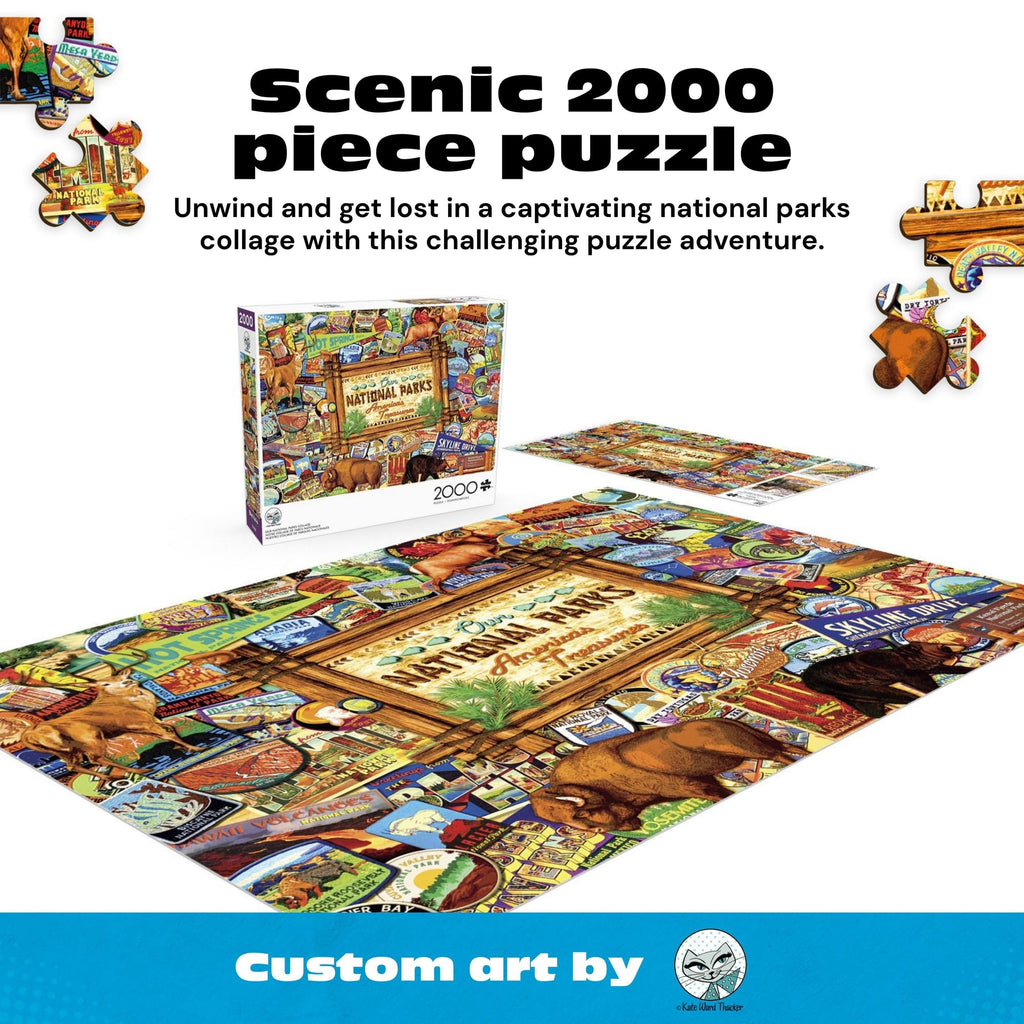 Buy now Buffalo Games Jigsaw Puzzle ƒ?? Our National Parks Collage by Kate Ward Thacker ƒ?? 2000-Piece Puzzle for Adults, Includes Poster, Made in USA at indiglob india