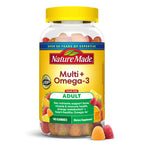 Nature Made Multivitamin + Omega-3, Multivitamin Gummies for Adults, 140 Ct | Adult Gummy Vitamins & Minerals, Multivitamin Gummies for Women and Men, Daily Nutritional Support, 70 Day Supply