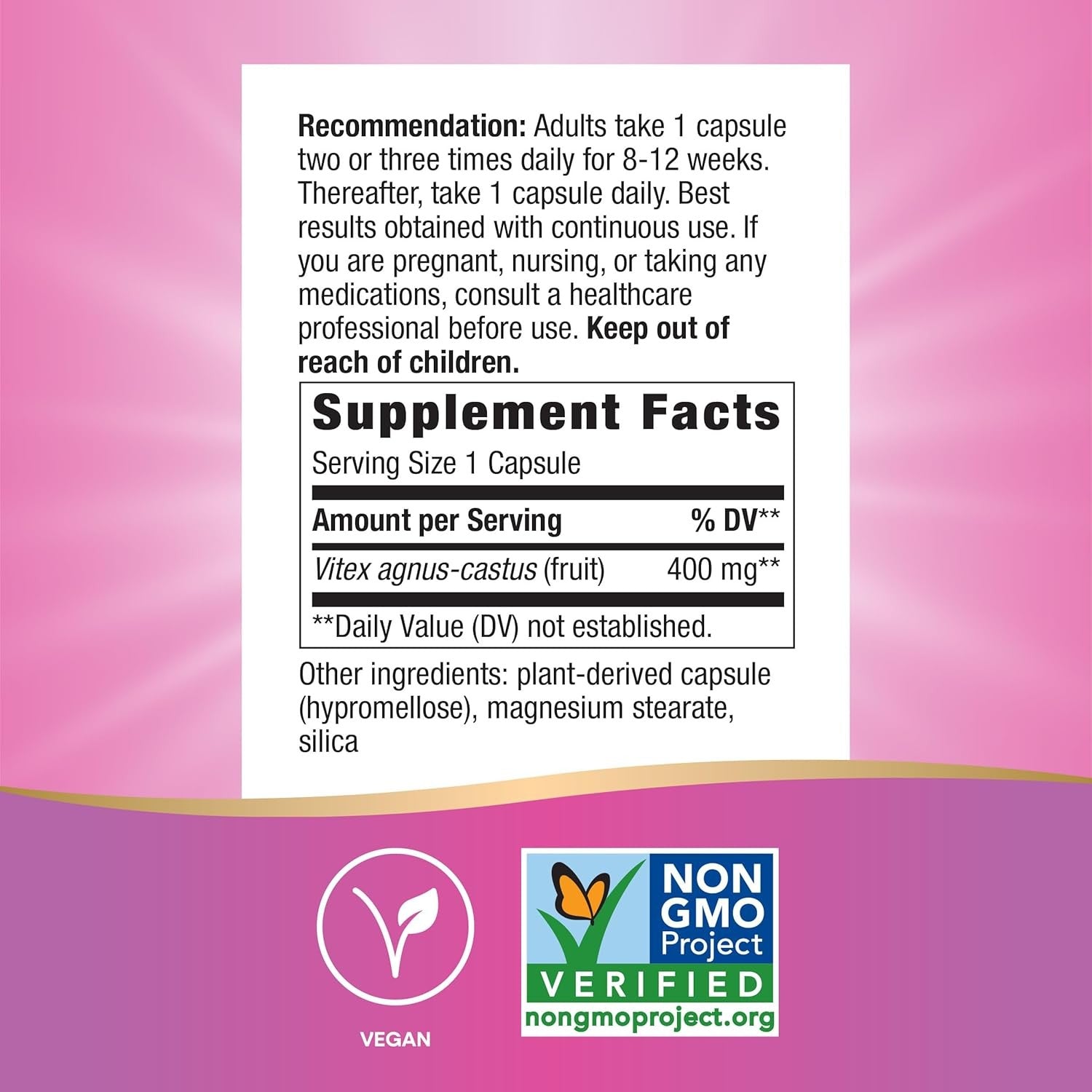 Buy now Nature's Way Vitex Fruit, Traditional Menstrual Cycle Support*, Traditional Women's Health Support*, Chasteberry, Vegan, 320 Capsules (Packaging May Vary) at indiglob india