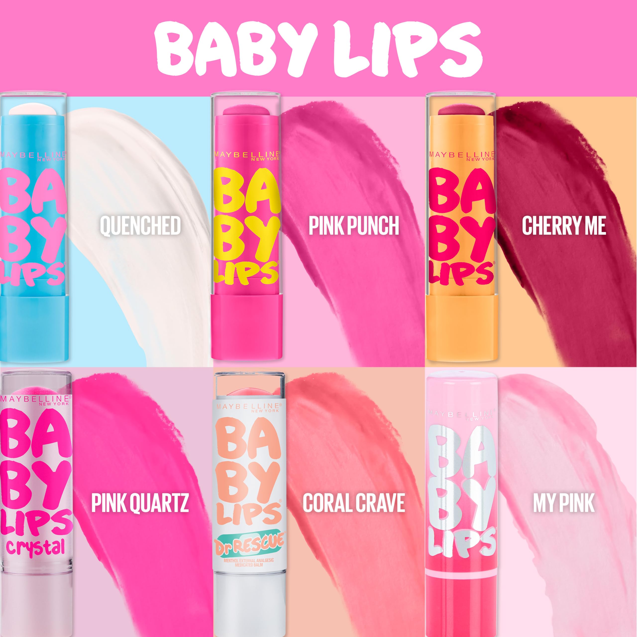 Buy now Maybelline New York Baby Lips Moisturizing Lip Balm 3-pack, Lip Care Essentials, 3 Shades at indiglob india