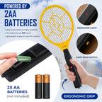 DEVOGUE® Electric Fly Swatter Bug Zapper Battery Operated Flies Killer Indoor and Outdoor Pest Control Mosquito Zapper and Insect Catcher Racket