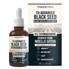 Black Seed Oil Softgels | 5% Thymoquinone - TQ-Advanced® | High Potency - 500 mg per Capsule - 15:1 Concentrate from Nigella Sativa Extract, Raw Form, Vegan Formula, Glass Bottle (60 Softgels)