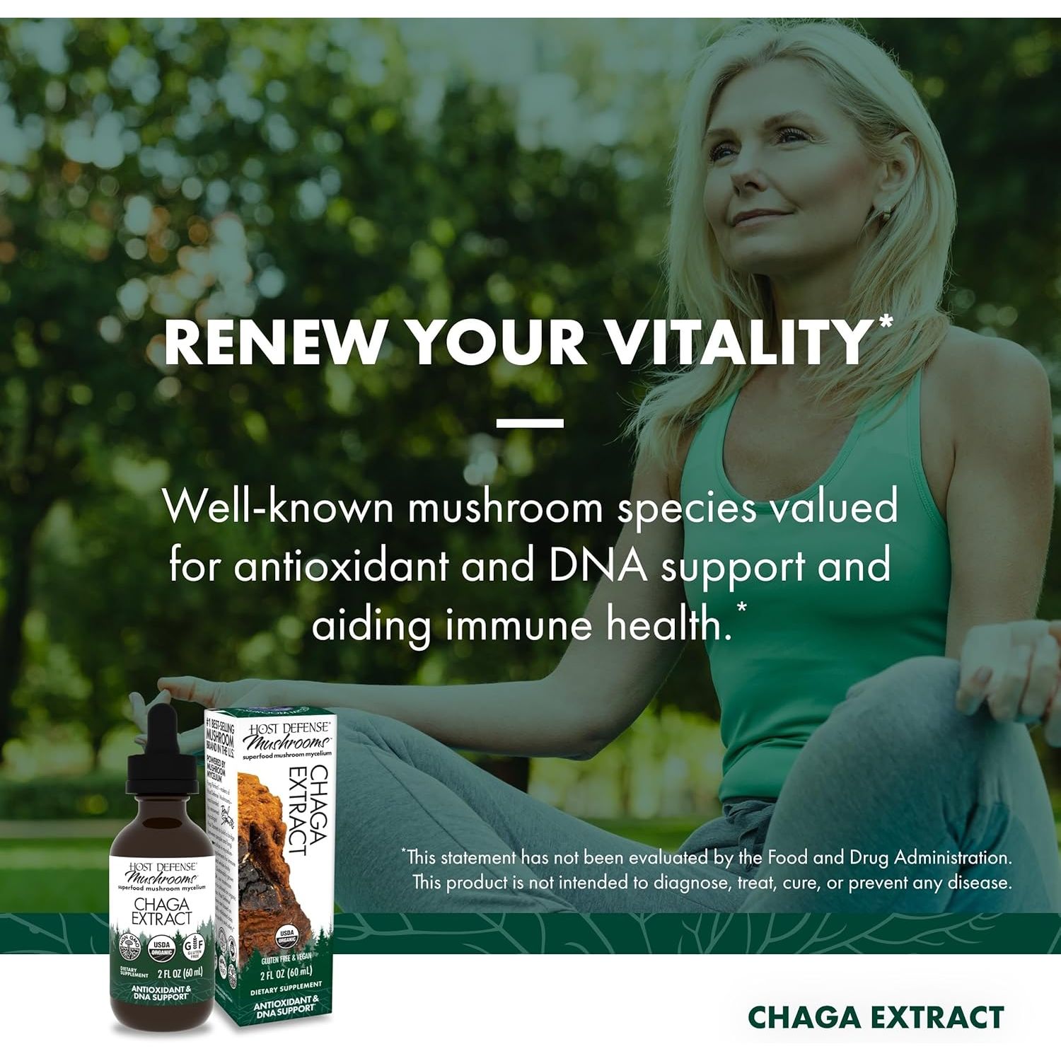 Buy now Host Defense Chaga Extract - Immune System Support Supplement - Chaga Mushroom for Antioxidant Activity Support - Liquid Dietary Mushroom Supplement - 2 fl oz (60 Servings)* at indiglob india