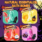 Halloween Bath Bombs Potion Kits for Kids with Toys Inside 4 Pcs Boo Basket