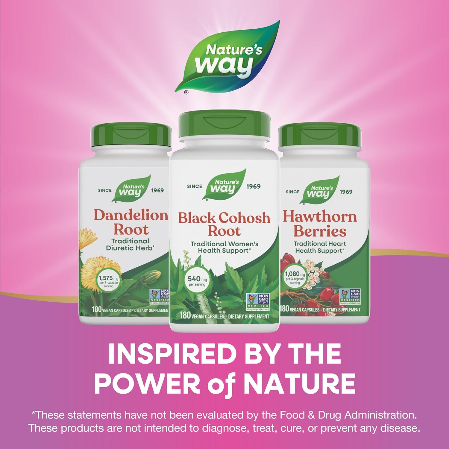 Buy now Nature's Way Black Cohosh Root, Traditional Support for Women's Health*, Non-GMO Project Verified, 180 Capsules at indiglob india