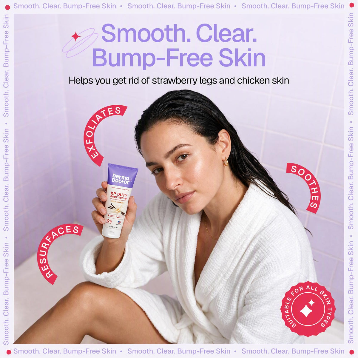 DERMAdoctor KP Bump Eraser Body Scrub, 10% AHAs + PHAs, Rough & Bumpy Skin