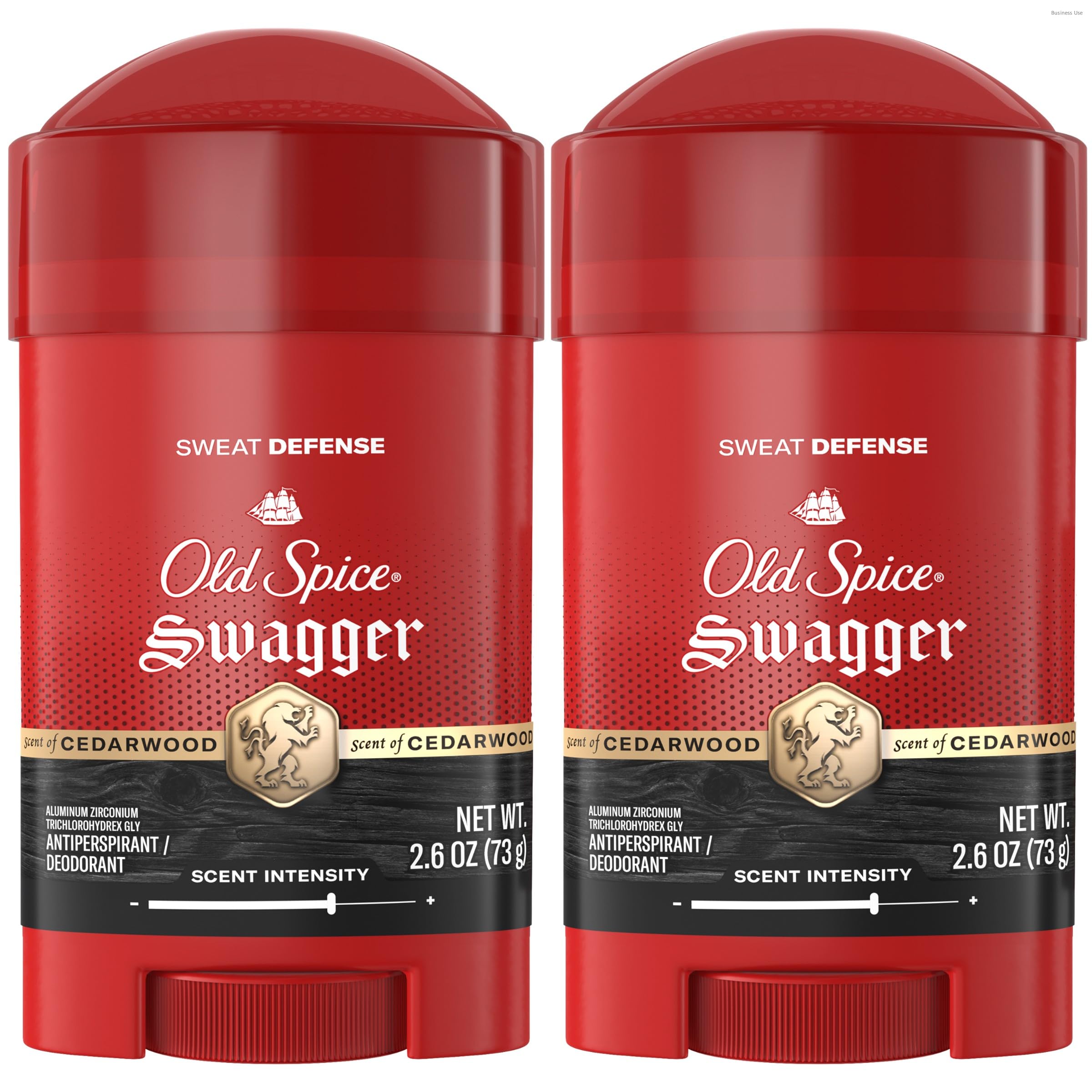 Old Spice Sweat Defense Antiperspirant & Deodorant for Men, 24/7 Ultimate Sweat Protection, Long Lasting Scent, Soft Solid, Swagger with Cedarwood Scent, 2.6 oz (Pack of 2)