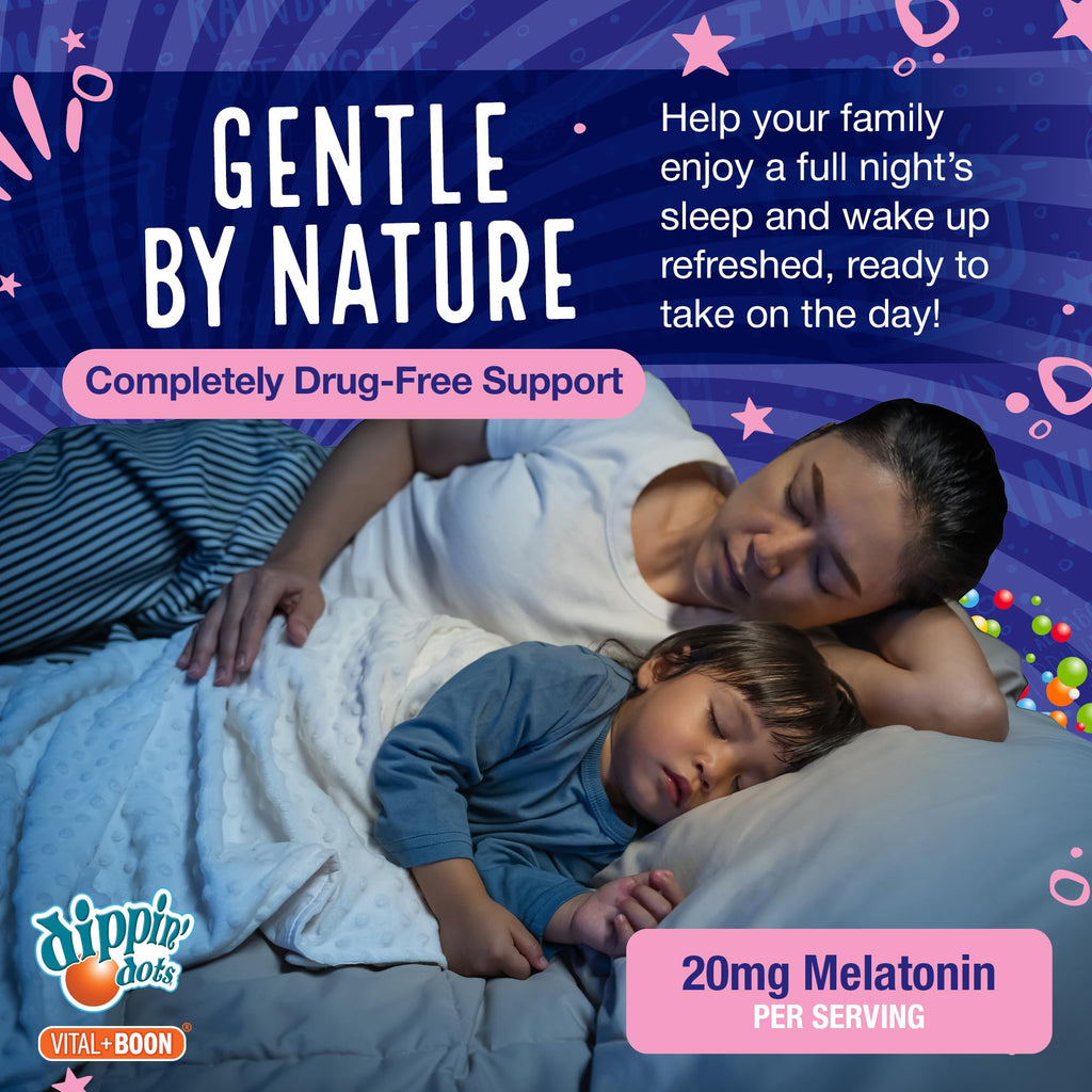 Dippin' Dots Extra Strength Melatonin Gummies 20mg, Sleep Aid (60 Ct) | 20mg melatonin gummies, a natural sleep aid for adults needing extra nighttime support; vegan, stronger nightly dose.