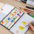 Mr. Pen- Empty Watercolor Paint Palette Tin, Metal Case with 28 Half Pans