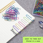 Jumbo Paper Clips, 150pcs 2 Inch Large Colored Paper Clip