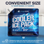 6 Pack Refillable Ice Packs for Cooler, Long Lasting Reusable Freezer Packs