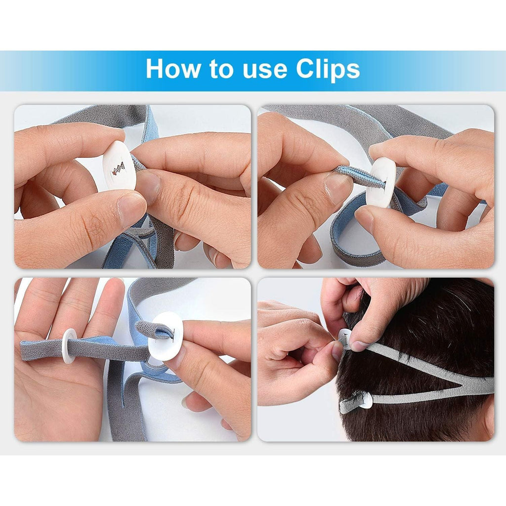 Buy now 3 Pack Headgear Compatible with P10 Nasal Pillow Mask Straps Included 3 Super Elastic Straps and 6 Adjustment Clips(Grey) at indiglob india