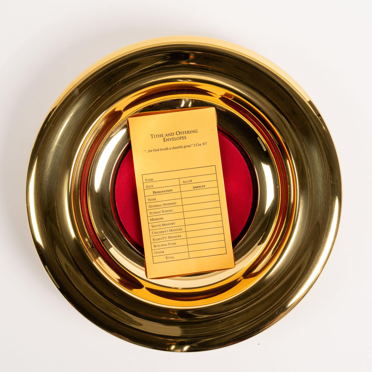 Tithe and Offering Envelope (Bill-Sized): 2 Corinthians 9:7 (KJV)