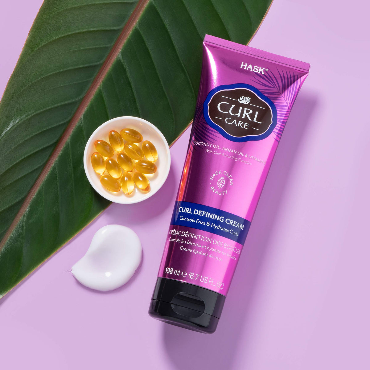 HASK Curl Care Coconut Defining Cream, 6.7 oz (Pack of 2)