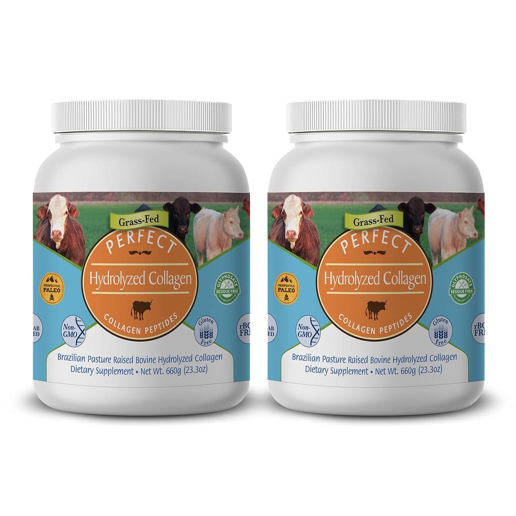 Perfect Supplements – Unflavored Hydrolyzed Collagen Powder for Men and Women - Collagen Peptides - Mix in Hot Cold Liquids, Grass Fed, Easy Absorption, 660 Grams