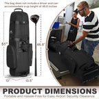 Golf Travel Bag - Heavy Duty 600D Polyester Oxford Wear-Resistant
