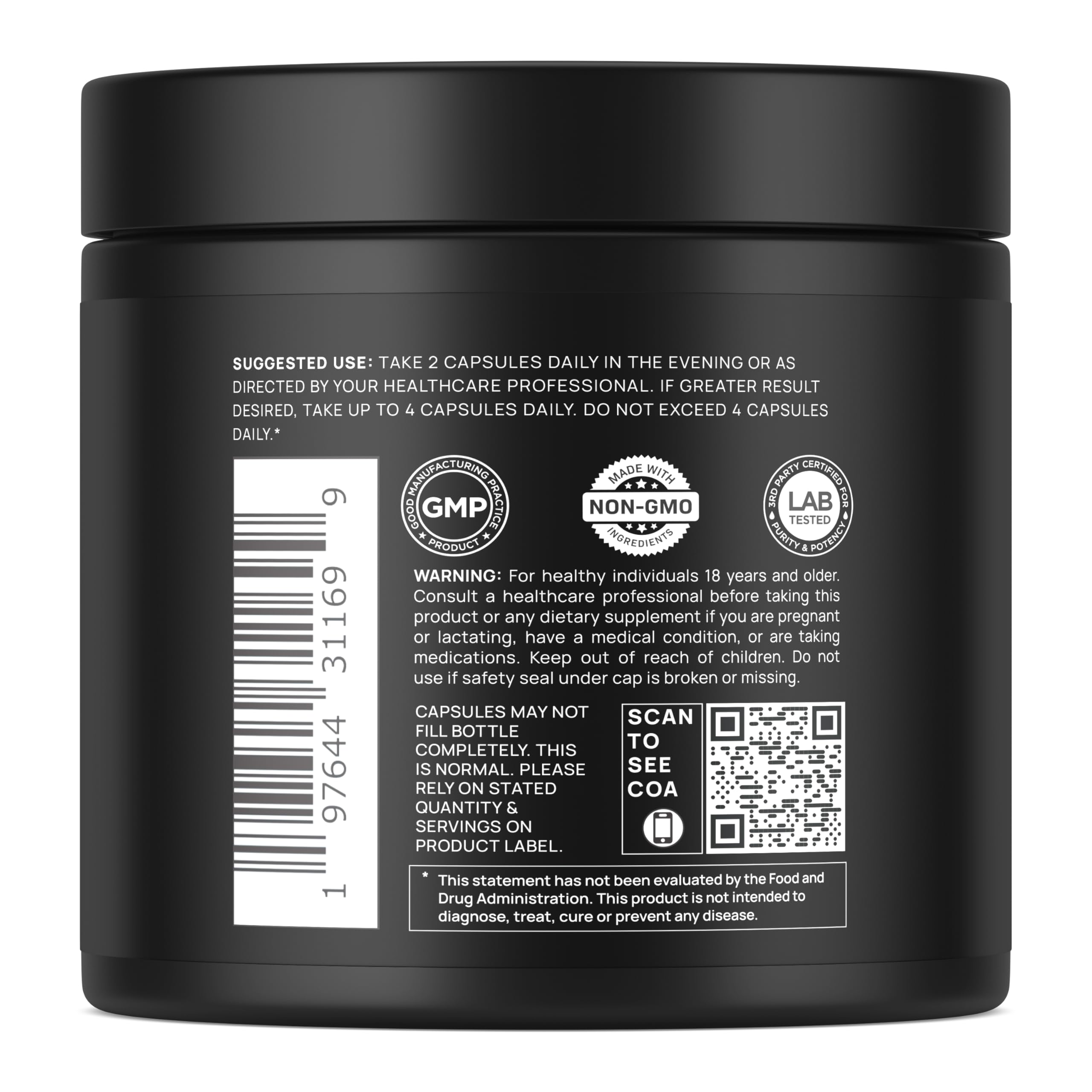 Triple Sleep Magnesium L-Threonate w. Apigenin, Theanine & Magtein Magnesium L Threonate - High Absorption Magnesium Supplement Capsules for Men and Women Magnesium Powder Pills