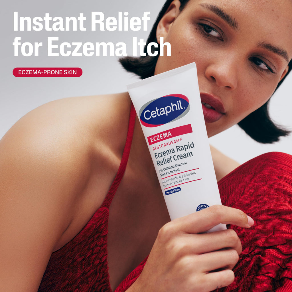 Buy now CETAPHIL ECZEMA RESTORADERM FLARE-UP RELIEF CREAM, For Eczema Prone Skin, 8 oz, Barrier Repair, 48 Hour Hydration, 2% Skin Protectant Colloidal Oatmeal, Steroid Free at indiglob india