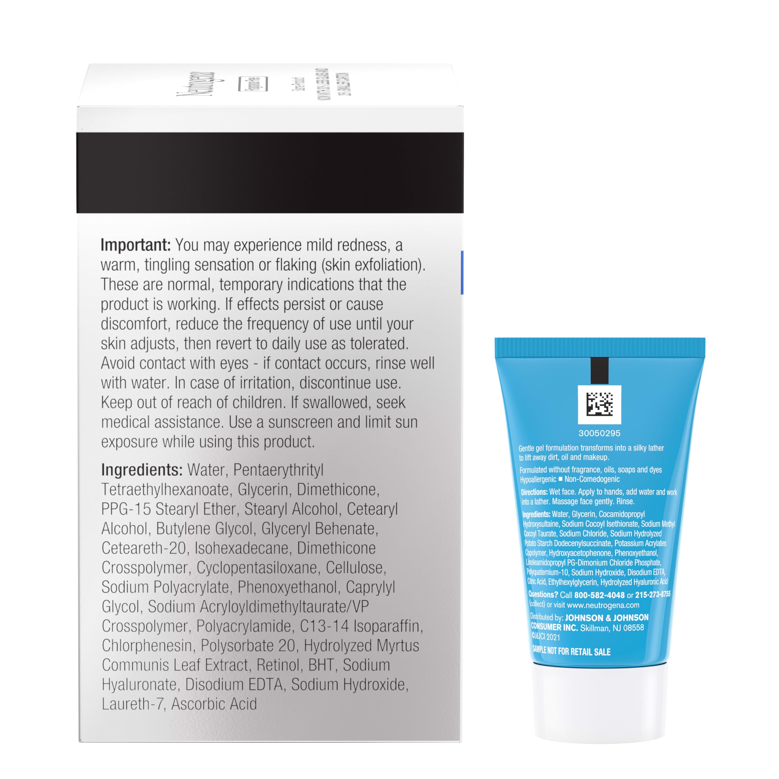 Buy now Neutrogena Rapid Wrinkle Repair Retinol Face Moisturizer, Fragrance Free, Anti-Aging Face Cream with Retinol & Hyaluronic Acid, 1.7 oz + Trial Size Hydro Boost Facial Cleanser, 0.5 fl. oz at indiglob india