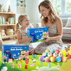 30 Pack Bath Bombs for Kids with Toys Inside, Kids Bath Bombs Gift Set with 30 Sea & Land & Sky Animal Surprise Toy, Child-Safe Natural Bubble Bath Toys, Birthday Gifts for Kids Boys Girls