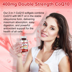 CoQ10 400mg Per Serving, 300 Softgels Extra Strength with MCT Oil | Coenzyme Q10 as Ubiquinone, Antioxidant Support for Heart & Energy Health, Non-GMO,Gluten & Soy-Free,150-Day Supply