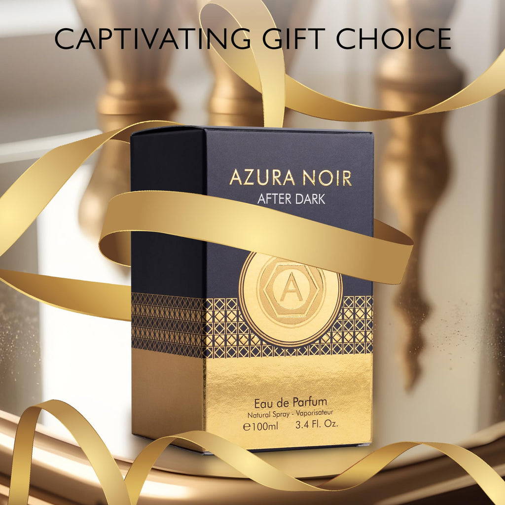 Azura Noir After Dark Eau De Parfum for Men - Woody Spicy Fragrance - Long-Lasting Cologne Choice For Daily Wear - Top Notes of Lemon, Mandarin Orange, Lavender 7 Cinnamon - Elegant 100ml Bottle