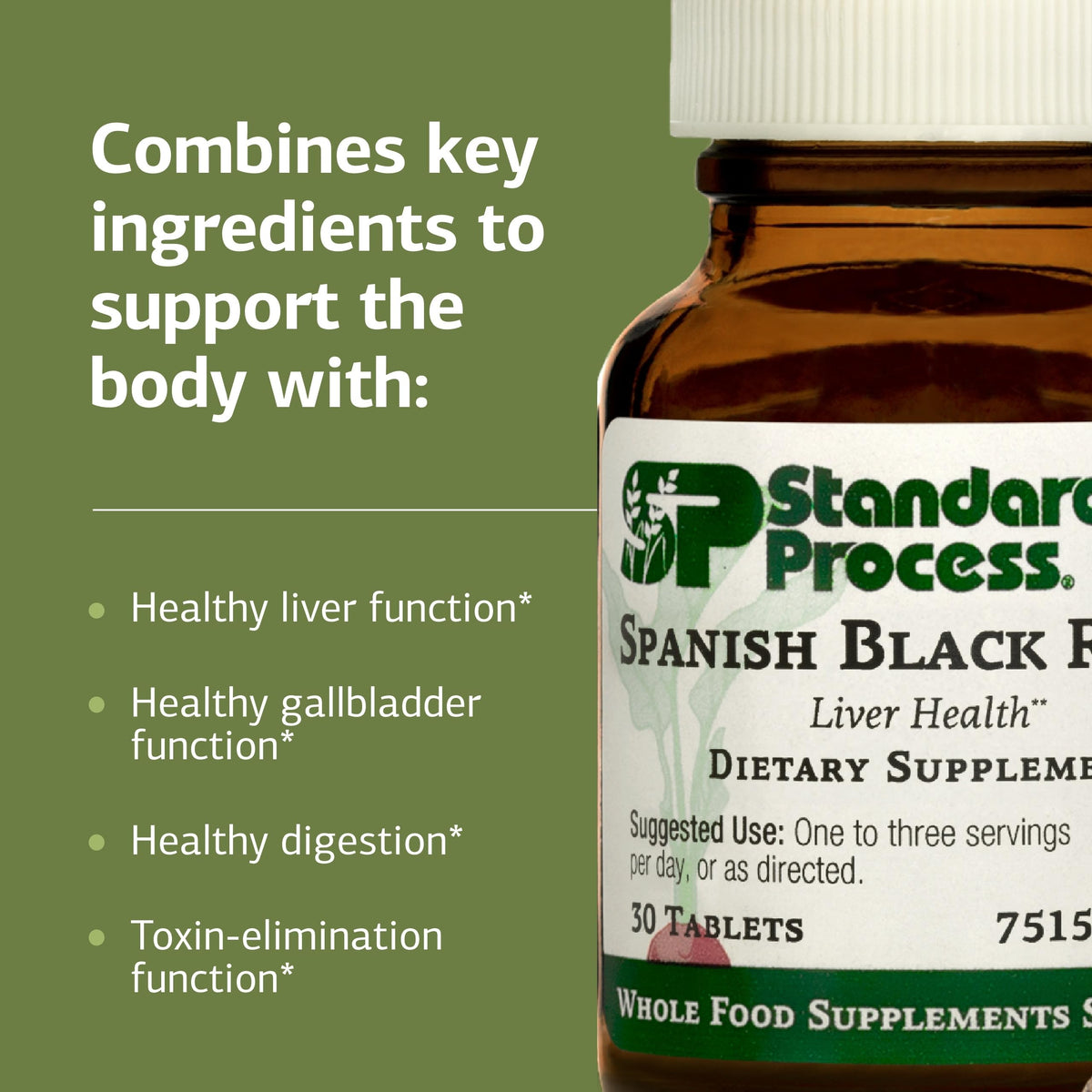 Standard Process Spanish Black Radish, Liver & Gallbladder, 30 Tablets