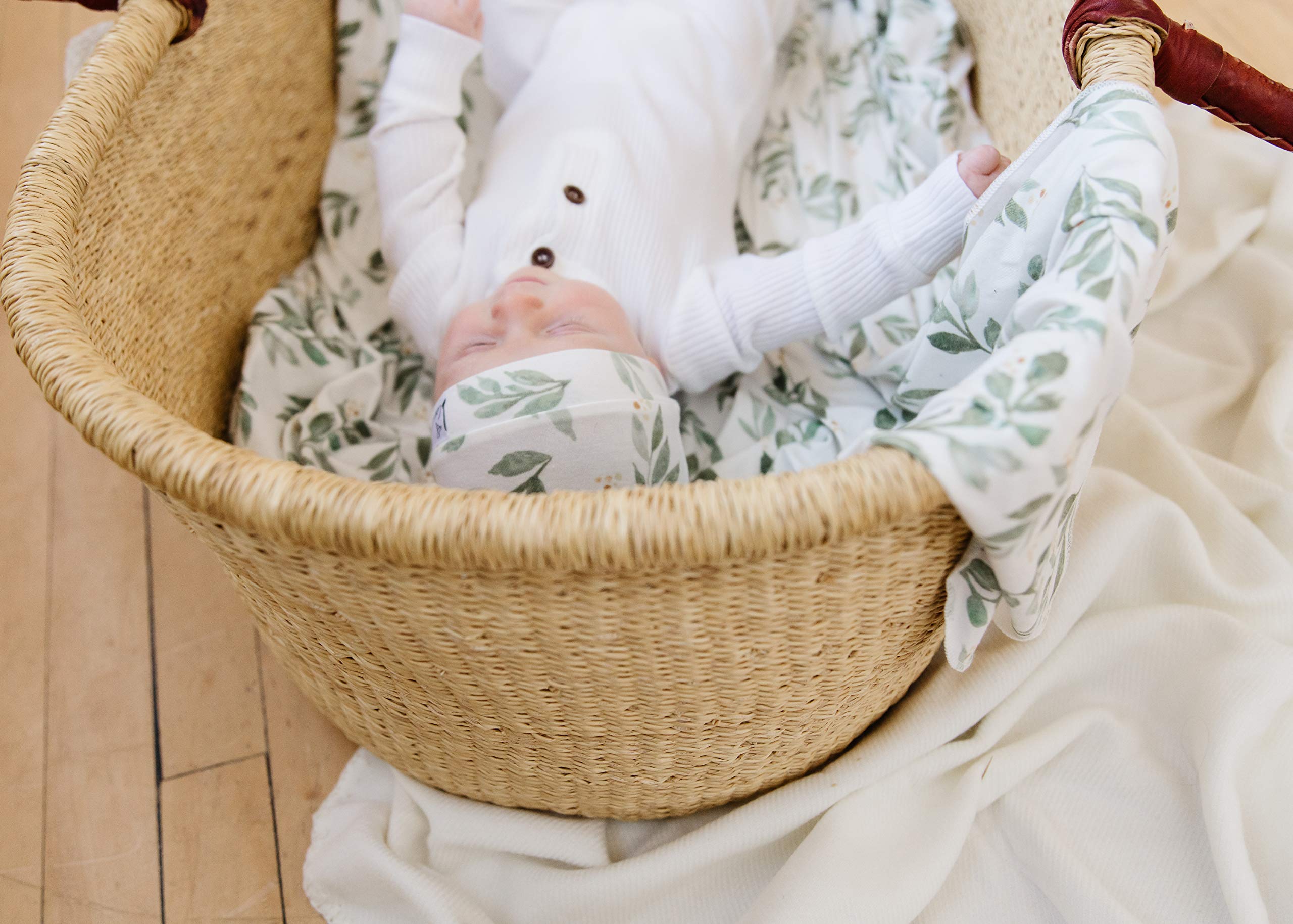 Buy now Copper Pearl Large Premium Knit Baby Swaddle Receiving Blanket Fern at indiglob india