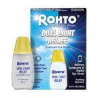 Rohto Dual Light Relief Cooling Lubricant Eye Drops, Protect Against Sun Irritation & Digital Eye Strain, Fast-Acting Relief of Dry Eyes, Grittiness, Burning & Stinging, 0.6 fl oz