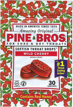 Pine Bros. Softish Throat Drops Value Pack, Wild Cherry 30 ea(pack of 2) by Pine Bros.