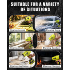SEESE Turbo Cordless Leaf Blower, 600 CFM Turbo Jet, Lightweight Handheld Blower for Yard Leaves, Wood Shavings, Car Drying with 21V 4.0Ah Battery & Ergonomic Handle, Best Gifts for Husband, Men, Dad