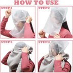 Buy now Tegeme 50 Pieces Face Makeup Protector Hood Disposable Cosmetic Mask Beauty Makeup and Clothing Dress Protector Face Mask for Women at indiglob india