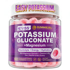 Potassium Gluconate 1300mg Gummies, Electrolyte Potassium Supplements, 60Ct