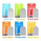 TENGA Pocket 6-Pack Adult Male Masturbator Sex Toys Sleeves Set | Discreet, Portable, Disposable | Variety of Unique Stroker for Men