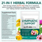 FANSHI Lymphatic Drainage Supplements 60 Softgels | Herbal Blend with Echinacea, Dandelion & Burdock Root | Promotes Healthy Circulation & Fluid Balance | Supports Overall Daily Wellness