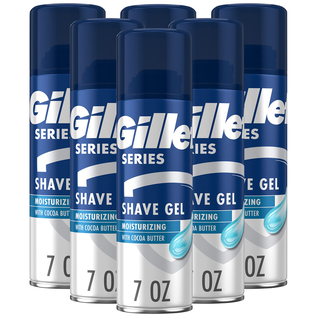 Gillette Series 3X Action Shave Gel, Moisturizing Twin Pack (7 Ounce Each) (Pack of 3)