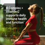 NatureWise Super Vitamin B Complex for Women and Men - with Vitamin C, Folic Acid Biotin B1 B2 B3 B6 B12 - Support Cellular Energy & Mental Clarity - Vegan, Gluten & Dairy Free, Non-GMO - 60 Tablets