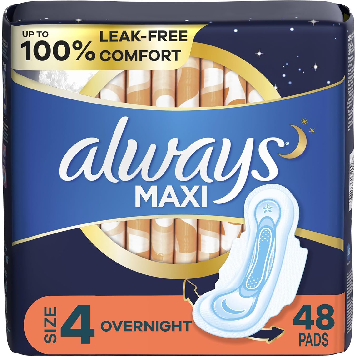 Buy now Always Ultra Thin Overnight Pads with Wings, Size 4, Overnight, 78 Count (3 Packs of 26) 48 at indiglob india