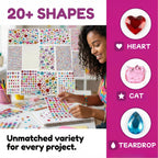 3521 Pieces Self Adhesive Jewels for Crafts, Gems Stickers for Kids, Flat Back Plastic Fake Jewels for Scrapbook Supplies and face gems
