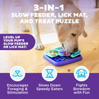 Outward Hound Nina Ottosson Lick N' Flip 3-in-1 Dog Toy Treat Puzzle, 7.4"