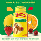 L'il Critters Kids Immune C Gummy Supplement with Vitamin C, Zinc and Vitamin D3 for Immune Support, 190 ct (95-190 day supply), 4 delicious flavors from America’s Number One Gummy Vitamin Brand