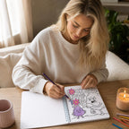 Beautiful Coloring Book Set of 2 for Adult Relaxation - Funny Designs