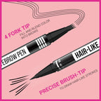 Buy now iMethod Microblading Eyebrow Pen - Eyebrow Pencil Magical 2-in-1 Dual-Ended Eye Brow Pencils for Women with 4-Fork-Tip & Ultra Precise Brush-Tip Create Natural Hair-Like Brows, Last All-Day, Brown at indiglob india