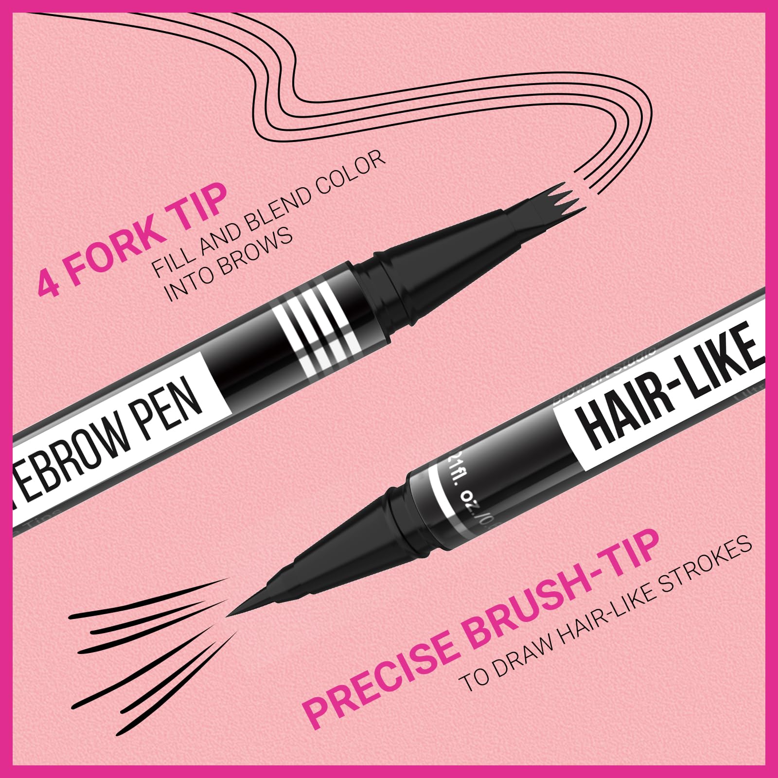 Buy now iMethod Microblading Eyebrow Pen - Eyebrow Pencil Magical 2-in-1 Dual-Ended Eye Brow Pencils for Women with 4-Fork-Tip & Ultra Precise Brush-Tip Create Natural Hair-Like Brows, Last All-Day, Brown at indiglob india