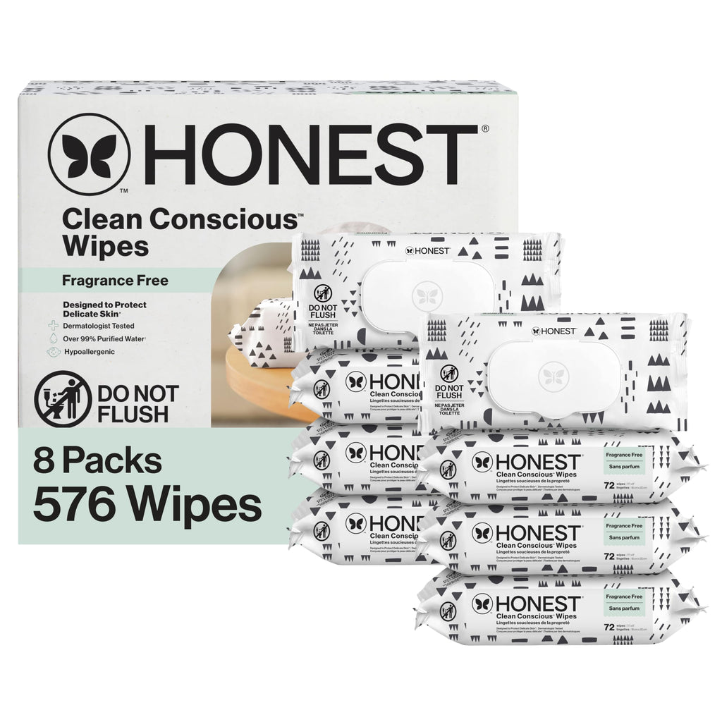 Buy now The Honest Company Hypoallergenic Multi-Use Baby Wipes for Sensitive Baby Skin Rainbow 60 Count at indiglob india