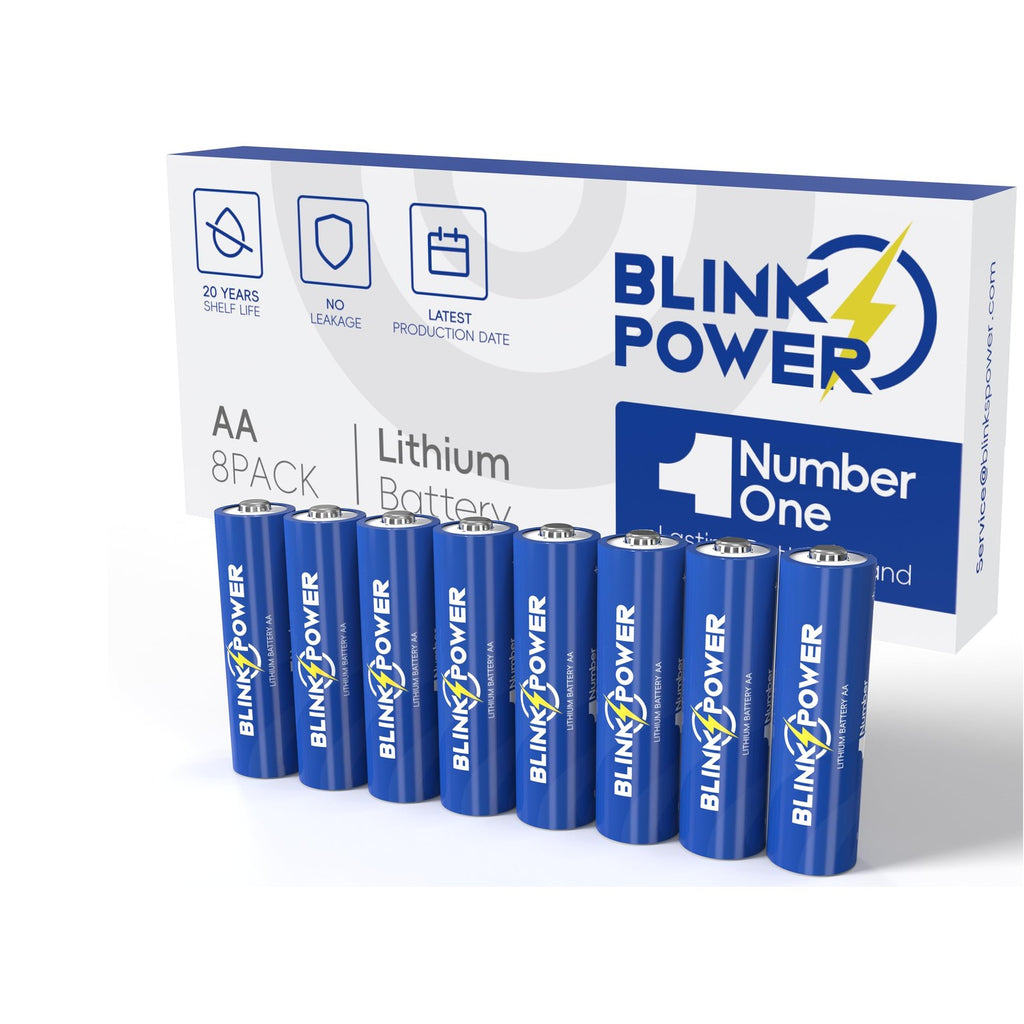 Blinkspower™ Lithium Batteries AA 8 Pack, 3700mAh NO.1 Lasting 1.5V Double A Lithium Battery 【Non-Rechargeable】