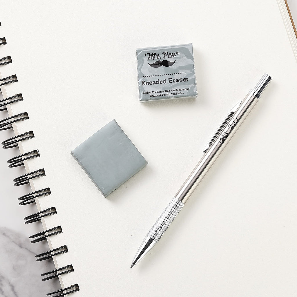 Mr. Pen- Kneaded Erasers, 1.44" x 1.36", 6 Pack, Gray