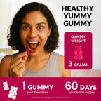 Vitamin B-Complex Gummies for Women & Men - Full B Complex & B12 - 60 Gummy | Vitamin B12, B1, B2, B3, B5, B6, B7 & B9 with Vitamin C & Choline - Energy, Brain & Mood - Natural Berry Flavor, Vegan