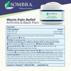 Buy now Sombra Warm Pain Relief Gel, Warm Relief for Arthritis and Chronic Pain Pre-Workout Muscle Rub Vegan Formula Free of Artificial Fragrances, Dyes, NSAIDs, Wax, Petroleum, Alcohol - 8oz Jar at indiglob india