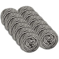 12 Pack Stainless Steel Scourers by Scrub It – Steel Wool Scrubber Pad Used for Dishes, Pots, Pans, and Ovens. Easy scouring for Tough Kitchen Cleaning.